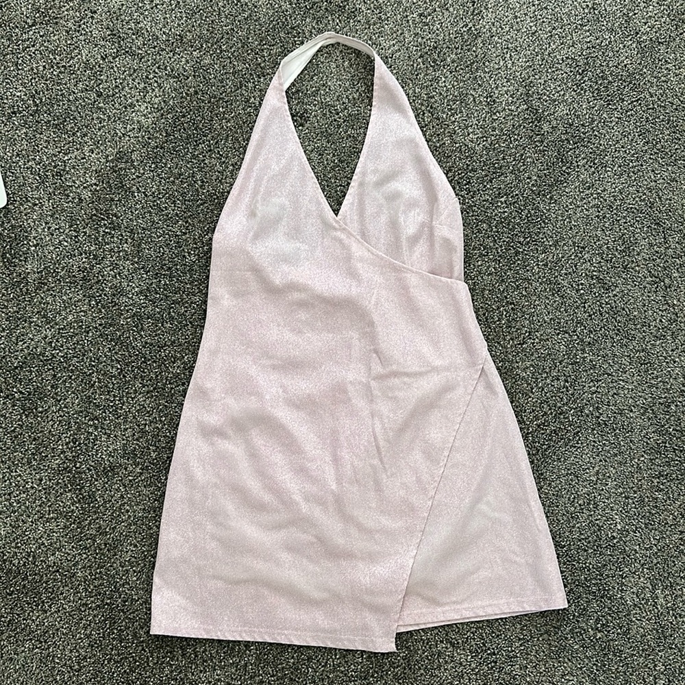 Princess Polly Pale Pink Halter Mini Dress